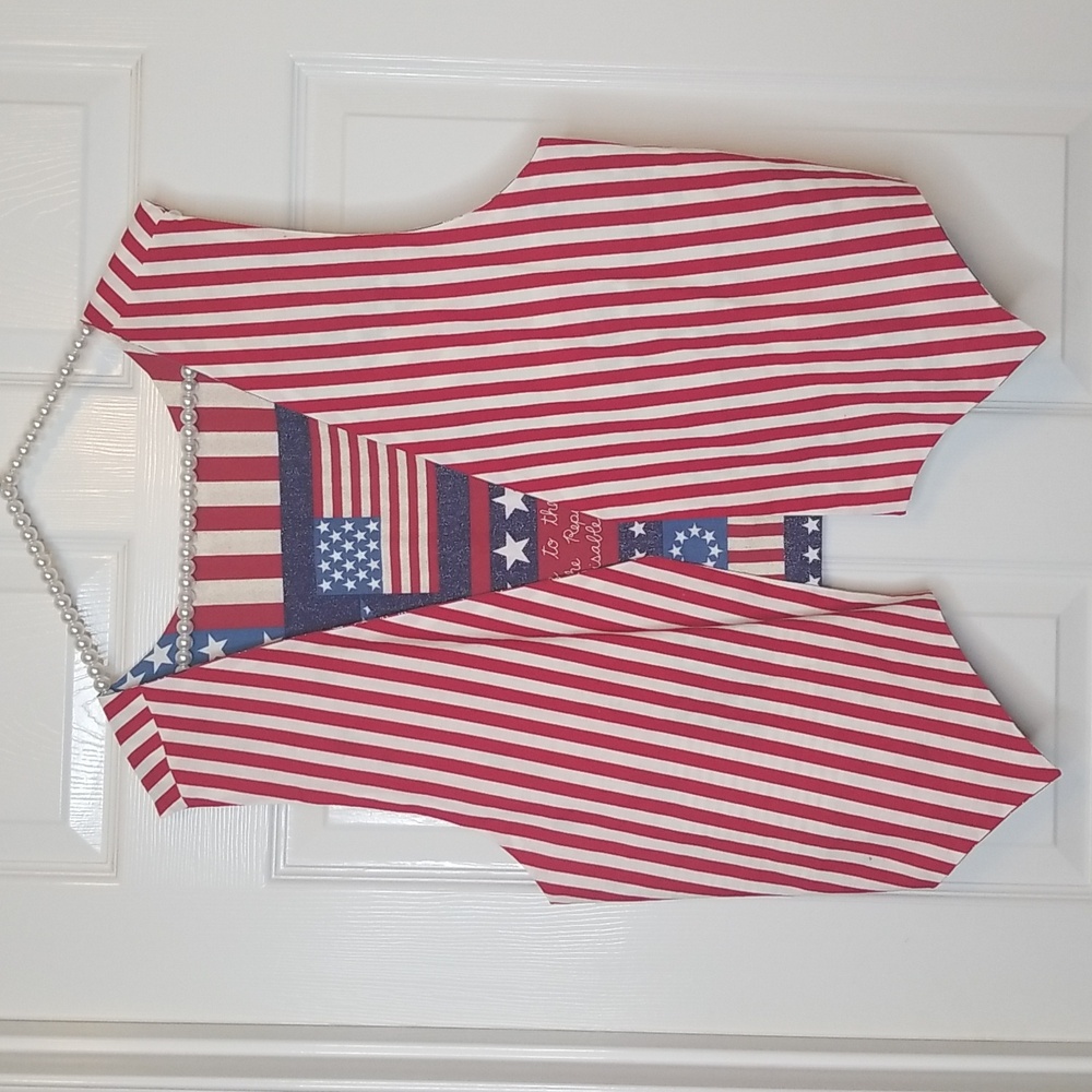Vintage American Flag Stars And Stripes Patriotic Reversible Vest - Picture 3 of 6
